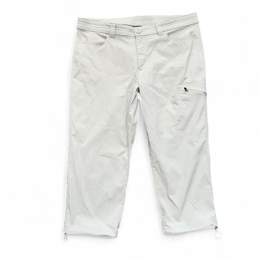 Eddie Bauer Women's 12 Capri Hiking Pants Outdoor Gorpcore Zipper Pocket